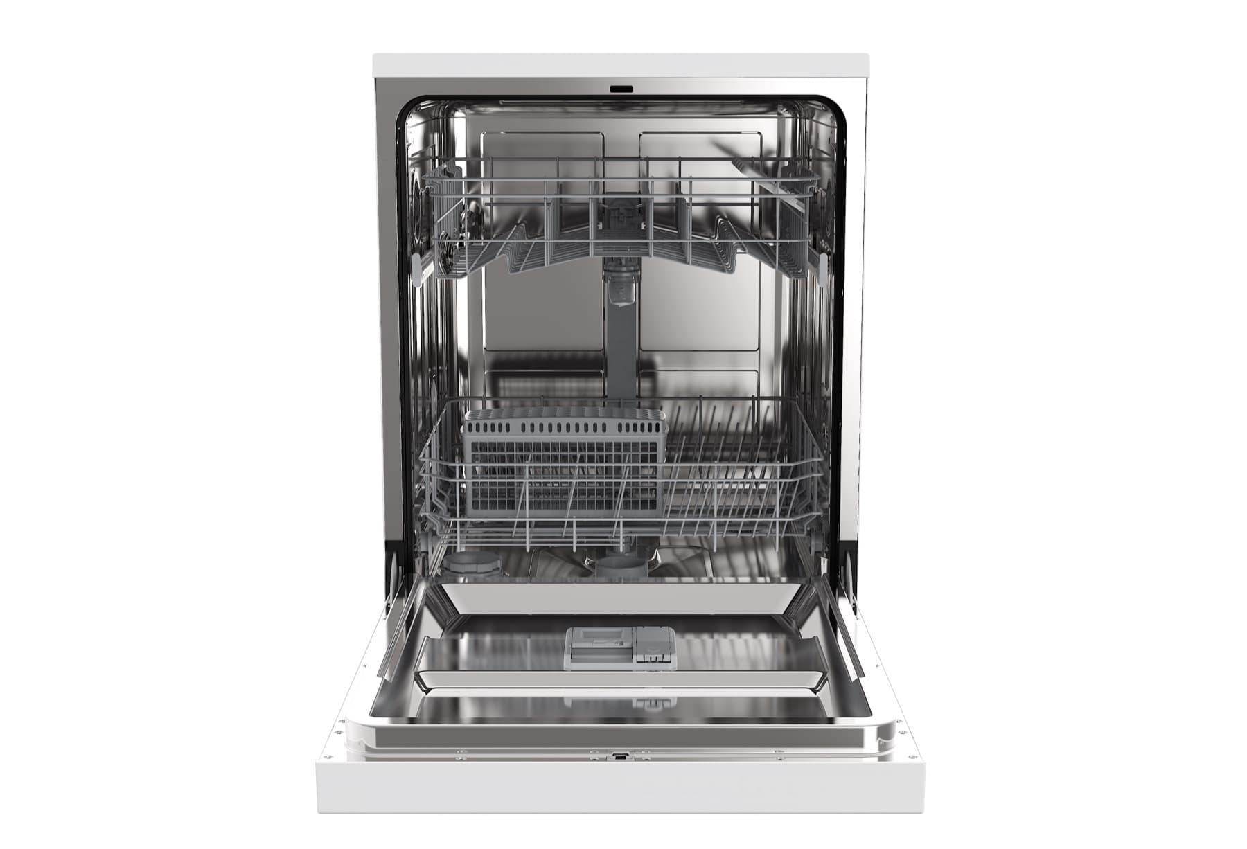 Open countertop dishwasher tub detail for Colombia market entry programs