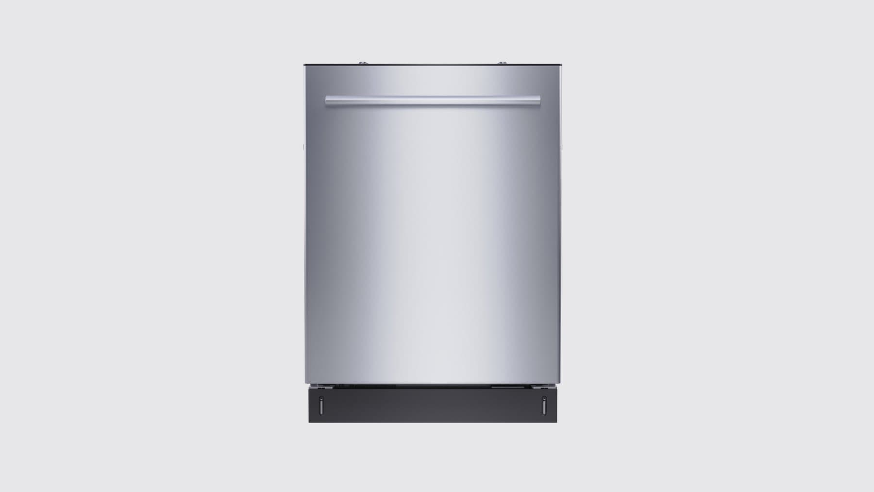 Front view of MENGO 24-inch built-in dishwasher for 110-127V region appliance programs