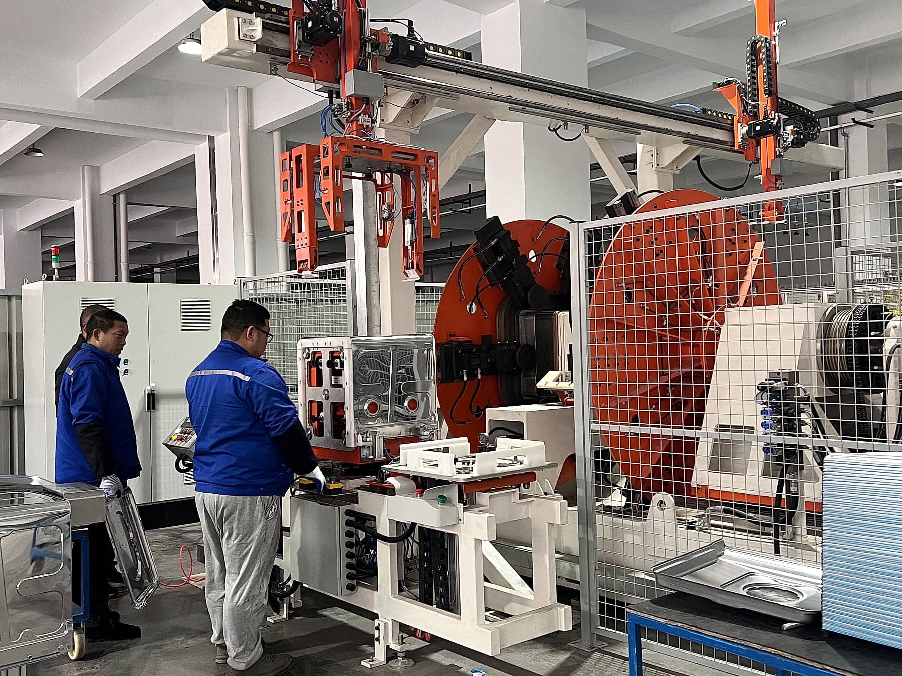 Automated dishwasher production line for MENGO manufacturer introduction