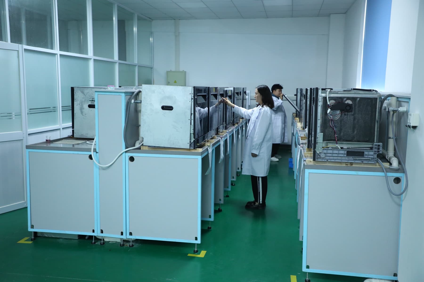 Dishwasher testing laboratory equipment for model-specific compliance support