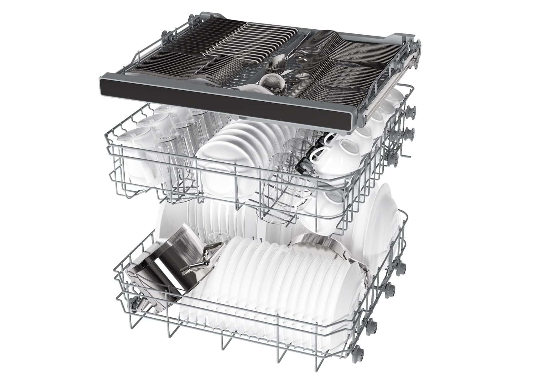 Dishwasher basket system visual for B2B sourcing resources